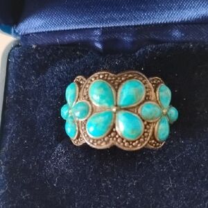 Turquoise Style Floral Ring